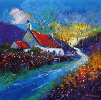 Eveninglight at Dunrostan Cottage Knapdale 24x24